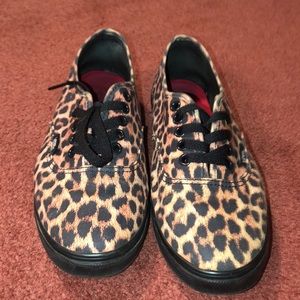Vans authentic leopard print sneakers